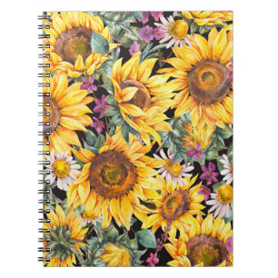 Carnet Floral rayé : Ornement indien coloré