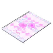 Carnet floral rose (Côté gauche)