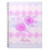 Carnet floral rose (Devant)