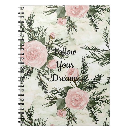 Carnet Floral Rose (Devant)