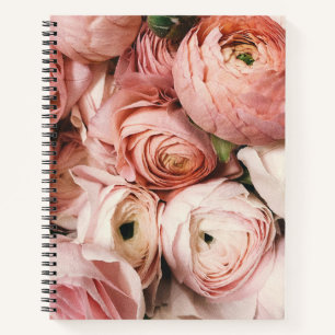 Carnet floral rose