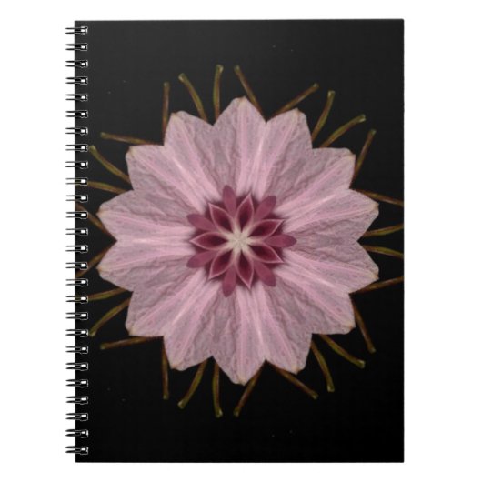 Carnet Floral rose Abstrait (Devant)