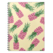Carnet Floral rose ananas Jaune Arrière - plan (Devant)