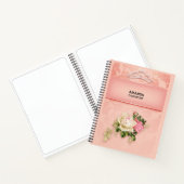 Carnet Floral rose avec Diamond Tiara Princess Design (Intérieur)