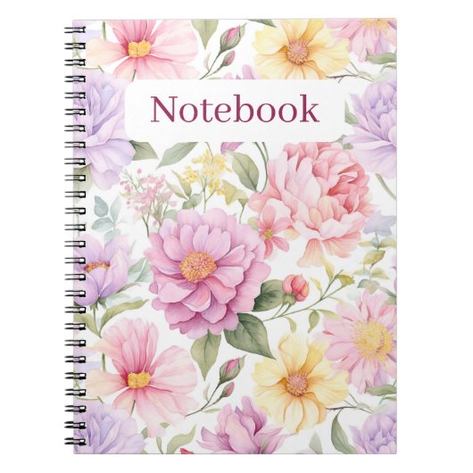 Carnet Floral rose Dreamy (Devant)