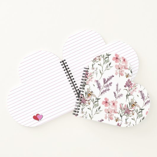 Carnet Floral Rose Lavande (Intérieur)