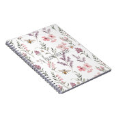 Carnet Floral Rose Lavande (Côté Droit)