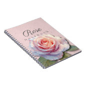 Carnet Floral Rose Nom | Journal Rose (Côté Droit)