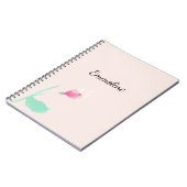 Carnet Floral rose pâle (Côté gauche)
