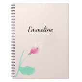 Carnet Floral rose pâle (Devant)