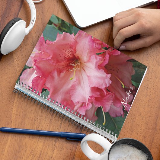 Carnet Floral rose Rhododendron