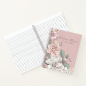 Carnet Floral Rose rose et ivoire classique (Intérieur)