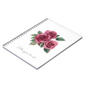 Carnet Floral Roses rouges (Côté gauche)