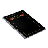 Carnet Floral rouge orné d'or (Côté Droit)