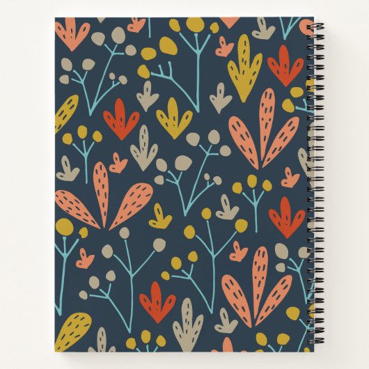 Carnet Floral Rustic Botanogramme Nom (Dos)