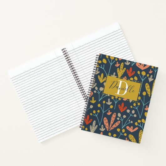 Carnet Floral Rustic Botanogramme Nom (Intérieur)