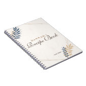 Carnet Floral Rustic Navy Blue Gold Fête des mariées Rece (Côté Droit)