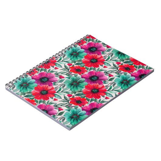 Carnet Floral rustique mode rétro motif (Côté gauche)