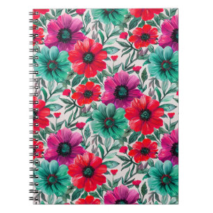 Carnet Floral rustique mode rétro motif