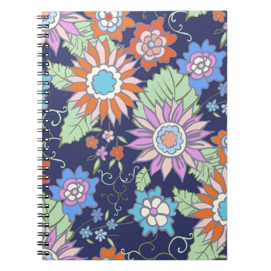Carnet Floral sans couture arrière - plan motif printemps (Devant)