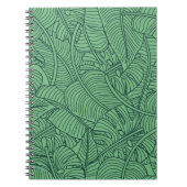Carnet Floral sans couture motif avec feuilles. dos tropi (Devant)
