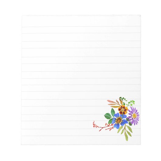 Carnet floral simple  (Devant)