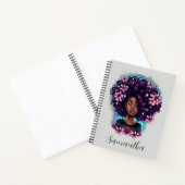 Carnet Floral Sparkling Afro Femme (Intérieur)