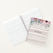 Carnet Floral & Stripes Personnalisé (Intérieur)