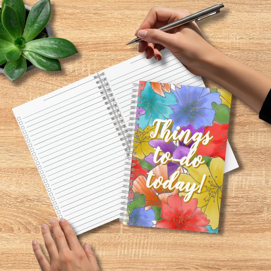 Carnet Floral Things To-Do Today! Checklist