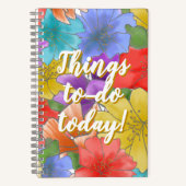 Carnet Floral Things To-Do Today! Checklist (Recto)