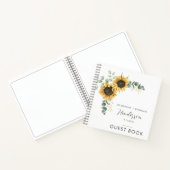 Carnet Floral Tournesol vert Mariage invité (Intérieur)