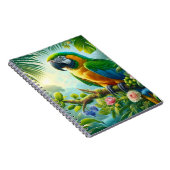 Carnet Floral tropical macaw vert (Côté Droit)