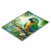 Carnet Floral tropical macaw vert (Côté gauche)