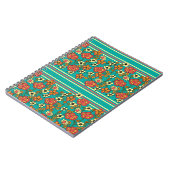 Carnet floral turquoise (Côté gauche)