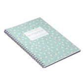 Carnet Floral Turquoise clair (Côté Droit)