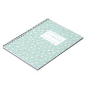 Carnet Floral Turquoise clair (Côté gauche)