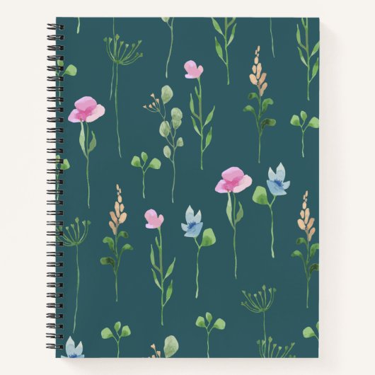 Carnet Floral vert (Devant)