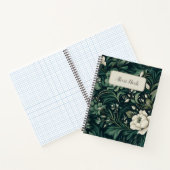 Carnet Floral vert émeraude foncé (Intérieur)