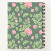 Carnet Floral vert et rose (Dos)