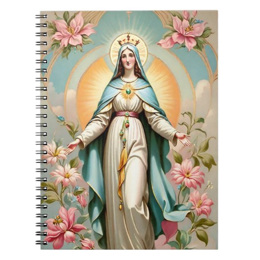 Carnet Floral Vierge Marie (Devant)