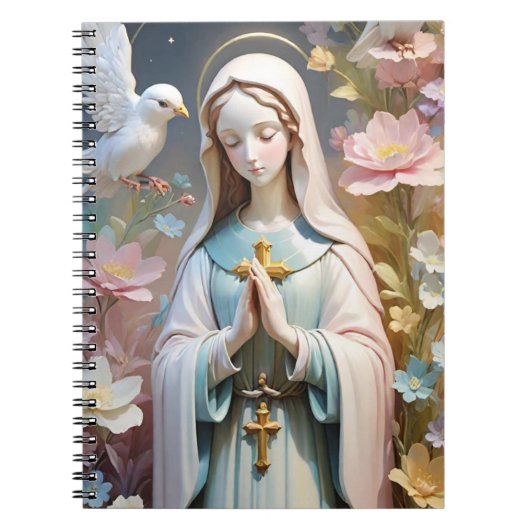 Carnet Floral Vierge Marie (Devant)