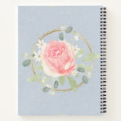 Carnet Floral Vintage bleu (Dos)