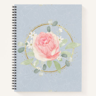 Carnet Floral Vintage bleu