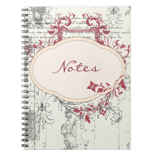 Carnet Floral vintage Grunge (Devant)