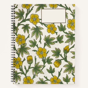 Carnet Floral vintage jaune