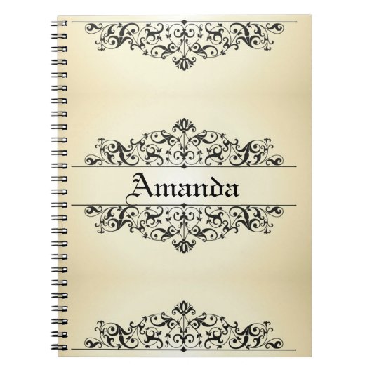 Carnet Floral vintage personnalisé (Devant)