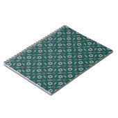 carnet floral violet et vert (Côté gauche)