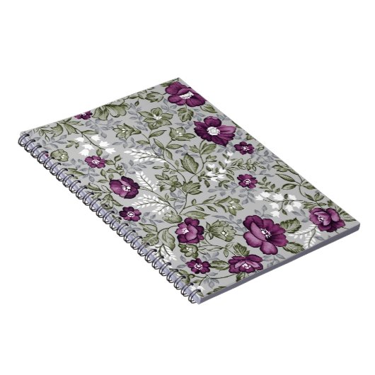 Carnet Floral violet profond (Côté Droit)