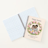Carnet Floral Wreath & Family Photo Personalized Easter (Intérieur)
