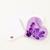 Carnet florale personnalisable Victoria nom crocus violet (Intérieur)